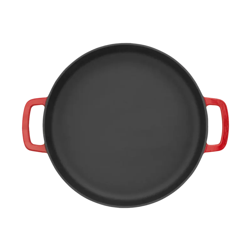 Cast Iron Fry pan with double handle Ø 28 cm Red hover image