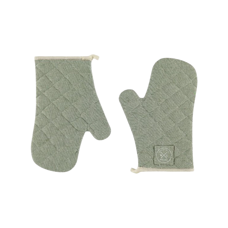 Witloft by Combekk - Recycled Cotton Oven Mitts Set Of 2 Pistache